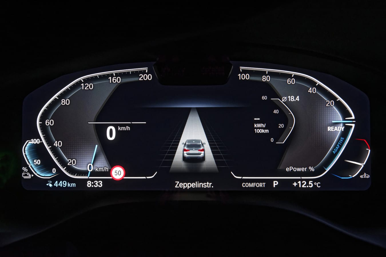 BMW iX3 Instrument Dashboard Display Screen