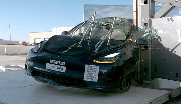 Tesla Model Y Side Crash Test